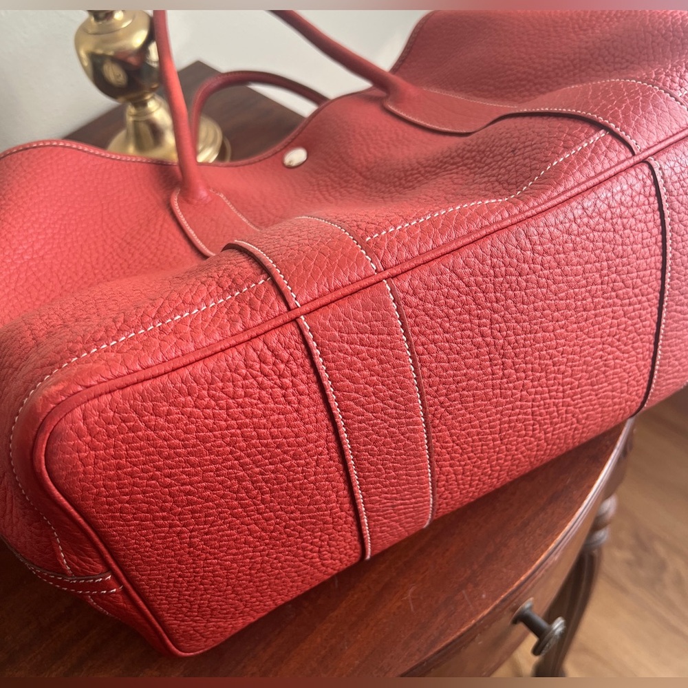 Hermes leather garden party 36 mm bag purse 100% guaranteed authentic sanguine - Picture 4 of 9